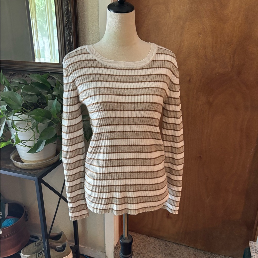 Nine west, striped sweater.